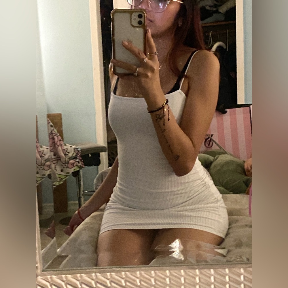 mini white dress🤍